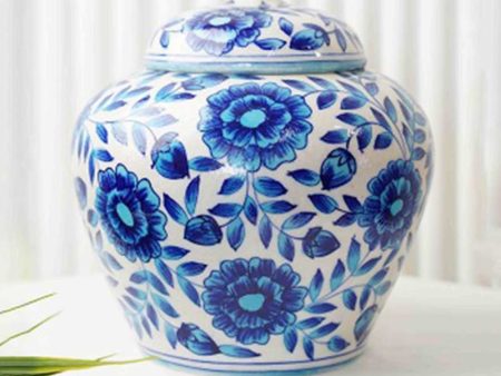 Hydrangeas Handpainted Ceramic Vase For Cheap