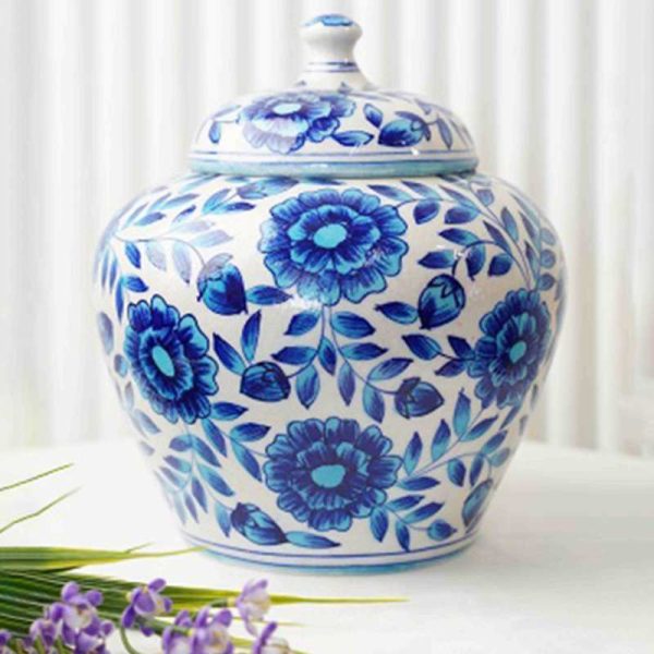 Hydrangeas Handpainted Ceramic Vase For Cheap