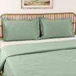 Green Sage Cotton Duvet Cover | Double Size  | 90 x 108 inches on Sale