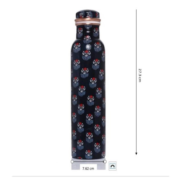 Tribal Print Copper Bottle | 3 x 3 x 11 inches Cheap