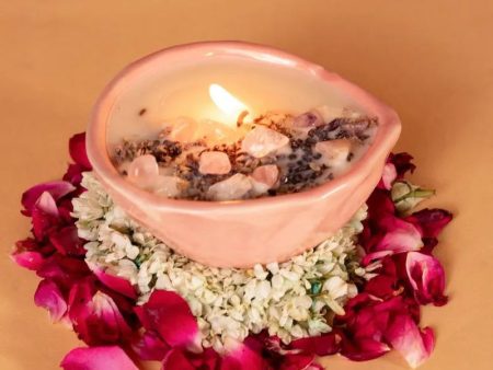 Ceramic Pink Fragrance Free Diya Jar Candle | Set of 2 | 5.1 cm   2 inches For Discount