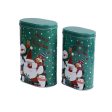 Green Santa & Friends Green Tall Storage Box | Set of 2 Discount