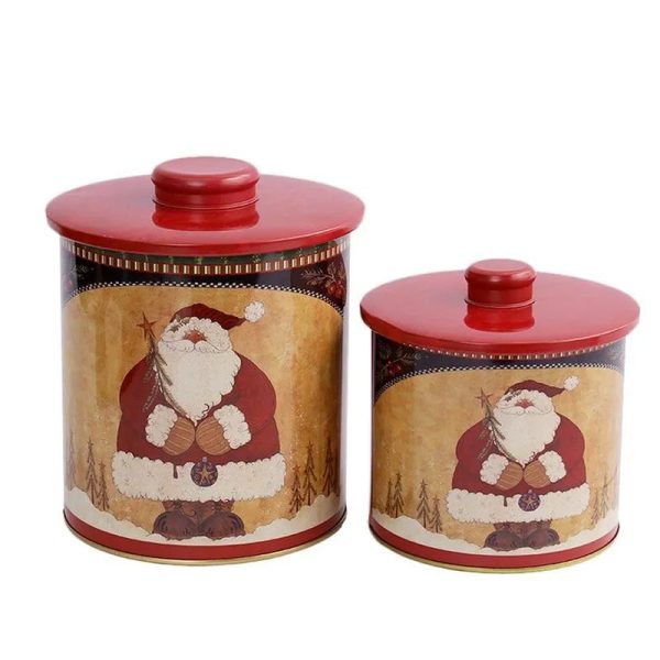 Fat Santa Claus Canisters | Set of 2 Hot on Sale