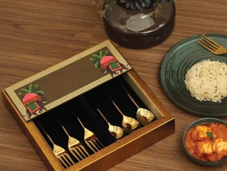 Gajraj Series Cutlery Holder Tray | 9 x 9 inches Discount