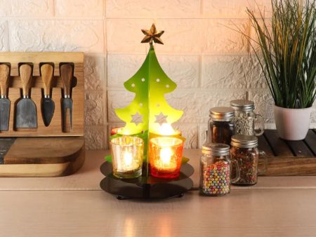 Christmas Tree Tealight Holder & Jars | 5 x 5 x 12 inches on Sale