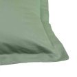 Green Sage Cotton Cushion Cover | Set of 2 | 16 x 16 Inches For Sale