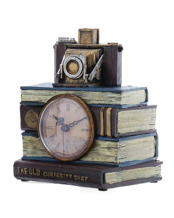 Library Camera Tabletop Clock Showpiece | 6 x 5 x 7 inches on Sale