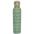 Refreshing Green Digital Print Copper Bottle | 3 x 4 x 11 inches For Cheap