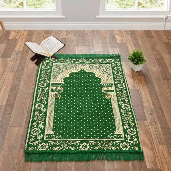 Beautiful Chenille Janamaz Prayer Floormat | 42 x 27 inches Sale