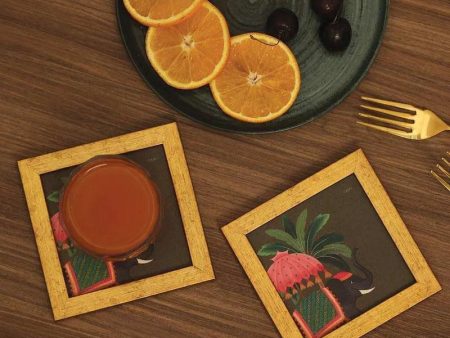 Gajraj Series Framed Coasters | Set Of 2 Sale