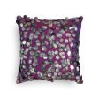 Purple Tara Hand Embroidered Faux Silk Cushion Cover | 12 x 12 inches , 16 x 16 inches , 12 x 20 inches , 20 x 20 inches Supply