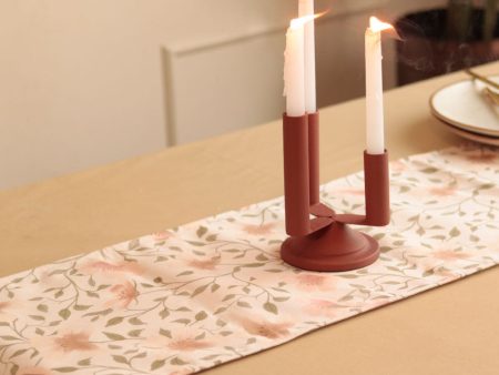 Light Pink Floral Soothing Print Table Runner | 72 x 12 inches Online Sale