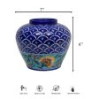 Helianthus Hand Painted Ceramic Vase | 7 x 6 inches Hot on Sale