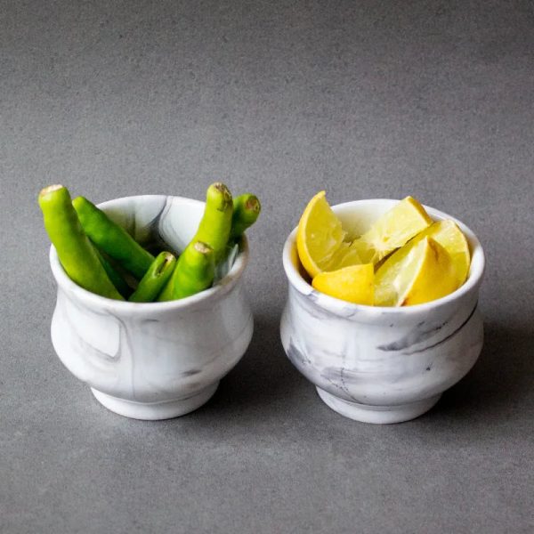 Stoneware Charcoal Pinch Bowl | Set of 2 For Discount