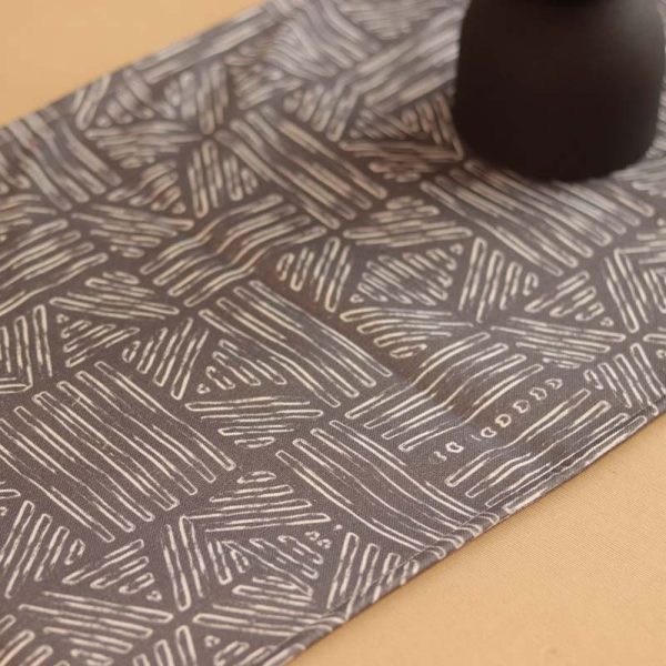 Grey Geometric Print Table Runner | 72 x 12 inches Sale