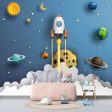 3D Space Theme Kids Wallpaper with Solar System on Sale