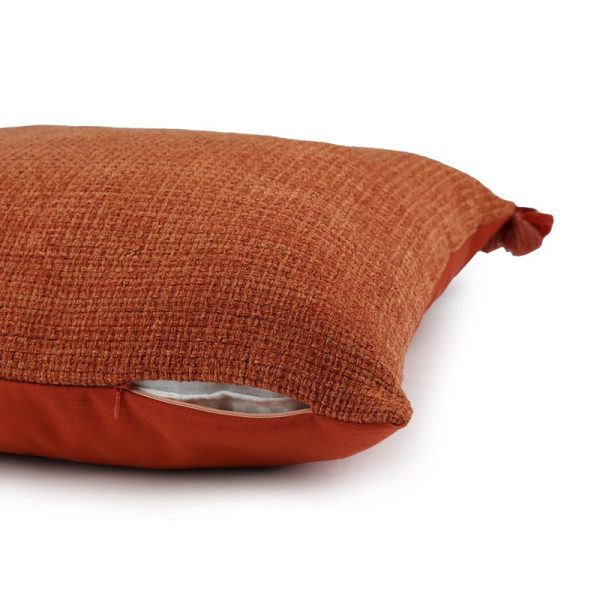 Rust Ananya Handwoven Linen Cushion Cover | 12 x 12 inches , 16 x 16 inches , 12 x 20 inches , 20 x 20 inches Online now