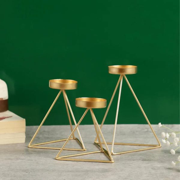 Triangle Tealight Candle Holder | Set of 3 Fashion