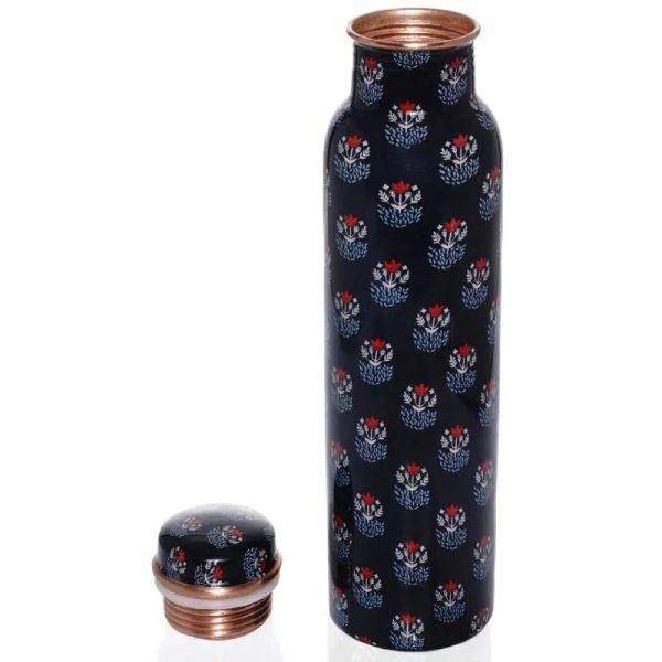 Tribal Print Copper Bottle | 3 x 3 x 11 inches Cheap