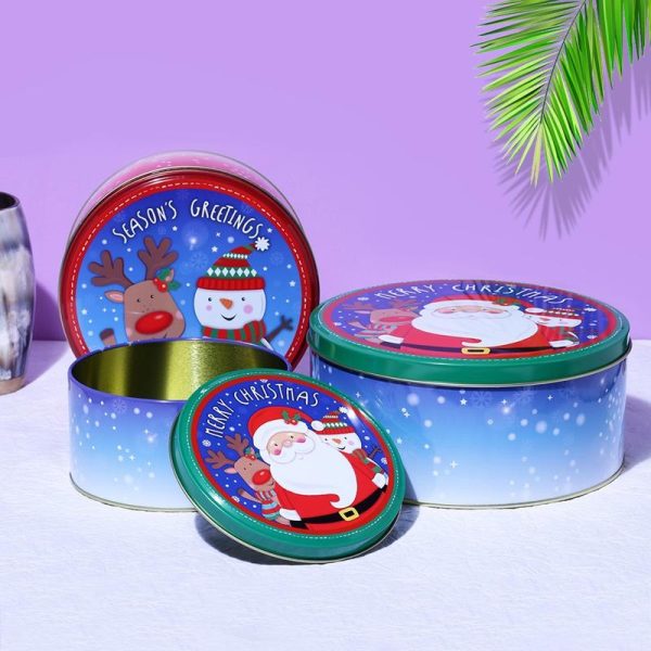 Seasons Greetings Round Storage Box | Set of 3 Hot on Sale