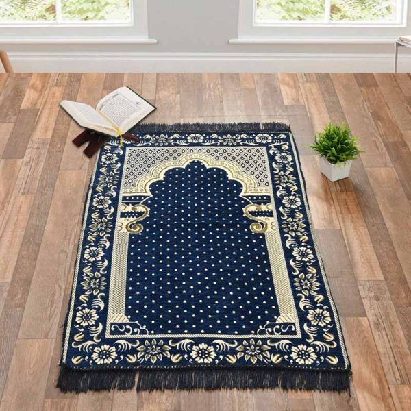 Beautiful Chenille Janamaz Prayer Floormat | 42 x 27 inches Sale