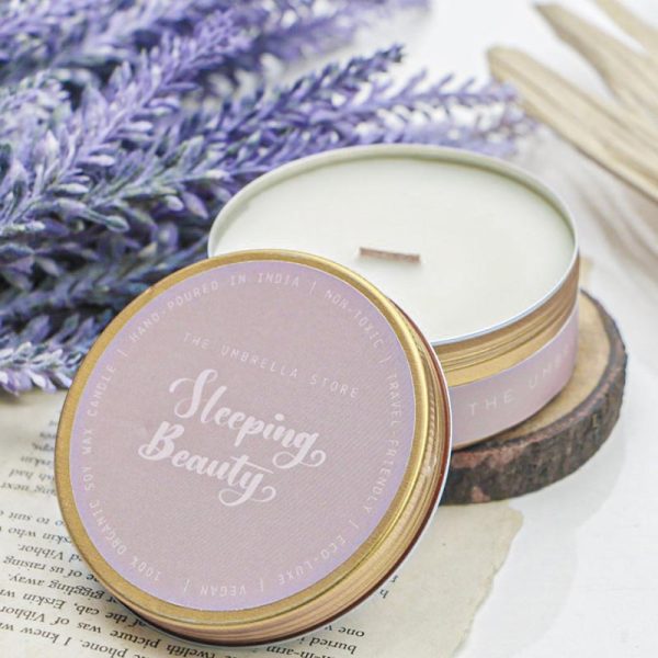 Sleeping Beauty Scented Candle | Single | 8.9 x 6.4 x 2.5 cm   3.5 x 2.5 x 1 inches Supply