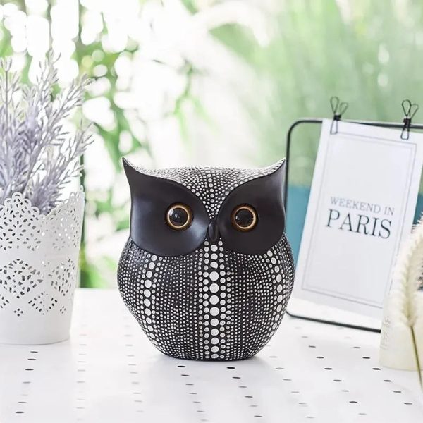 Minimalist Nordic Style Owl Resin Decor | 5 x 3 x 6 inches For Cheap