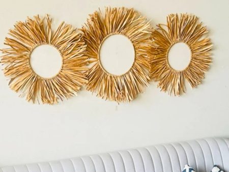 Raffia Hoop Wall Décor | Set of 3 Online now