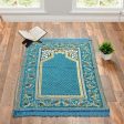 Floral Printed Chenille Janamaz Prayer Floormat | 42 x 27 inches Discount