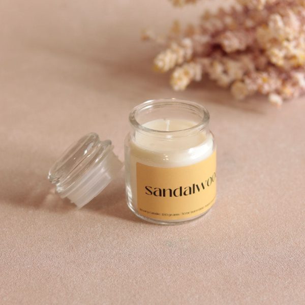 Sandalwood Scented Jar Candle | Single | 5.8 x 8.4 cm   2.3 x 3.3 inches For Discount