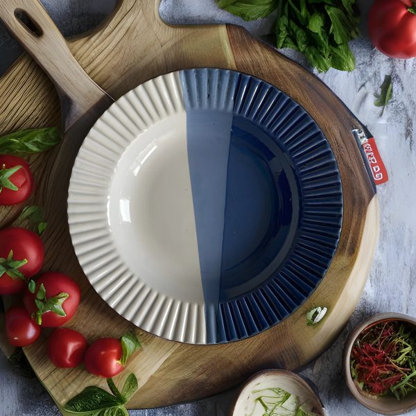 Hestia Ceramic Deep Pasta Plates Set | Set of 9 Online Sale