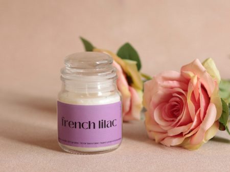 French Lilac Scented Jar Candle | Single | 5.84 x 5.84 x 8.38 cm   2.3 x 2.3 x 3.3 inches Online now