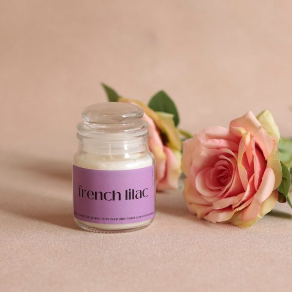 French Lilac Scented Jar Candle | Single | 5.84 x 5.84 x 8.38 cm   2.3 x 2.3 x 3.3 inches Online now