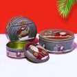 Santa & Reindeer Round Storage Box | Set of 3 Online now