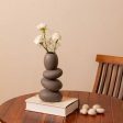 Pebble Ceramic Flower Vase | 4.5 x 2 x 11 inches For Sale