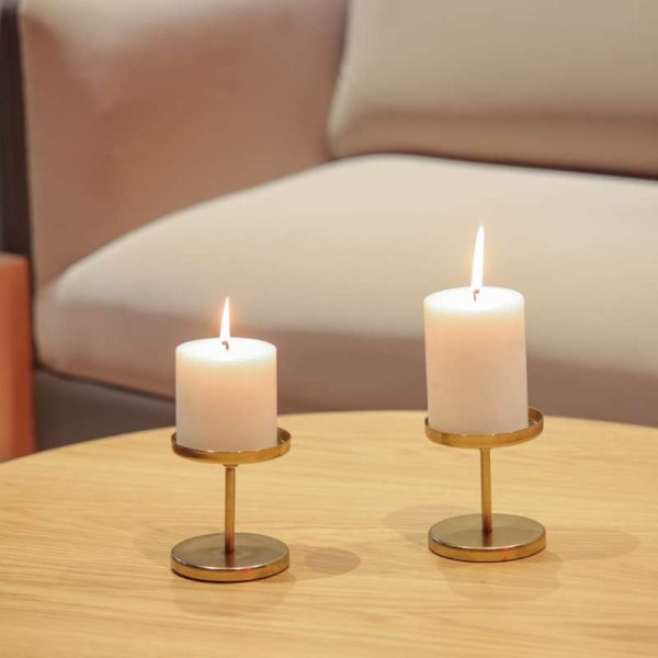 Pair Of Brass Candle Holder For Sale