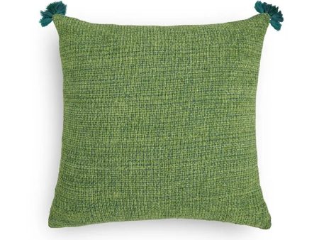 Leafy Green Ananya Handwoven Linen Cushion Cover | 12 x 12 inches , 16 x 16 inches , 12 x 20 inches , 20 x 20 inches For Sale