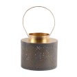 Grey Gold Modern Decorative Lantern Candle Holder Cheap