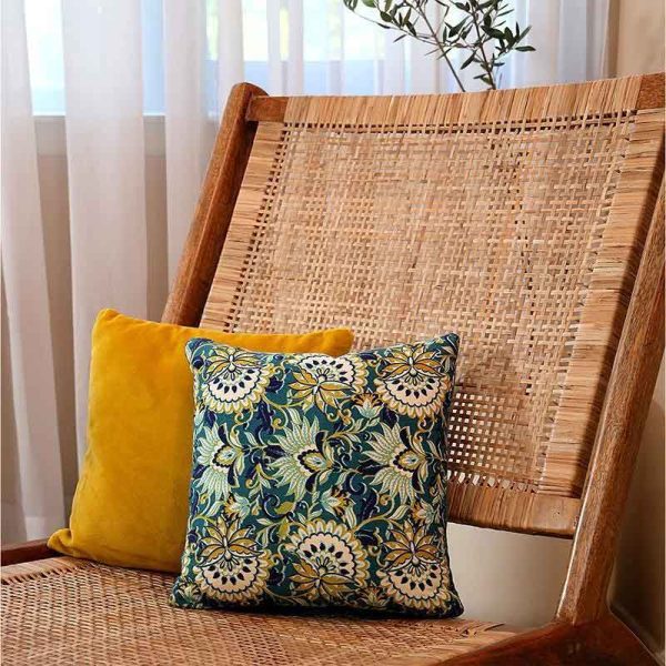 Sunny Velvet Elegance Cushion Cover | Set of 2 | 12 x 12 Inches Sale