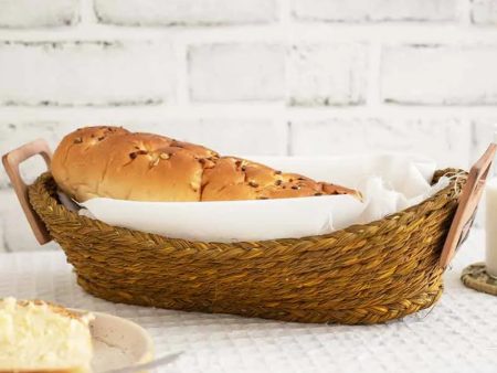 Sabai Grass Mustard Bread Basket | 15 x 10 Inches Fashion