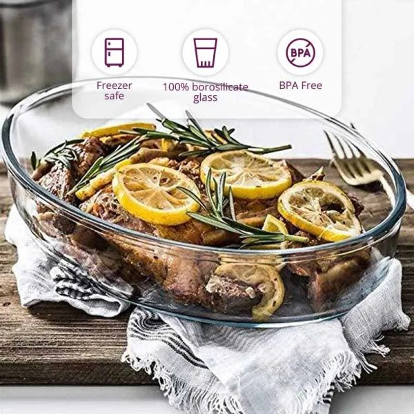 Borosilicate Glass Oven Dish | Set of 1, 2, & 4 | 1.6 Ltr For Cheap