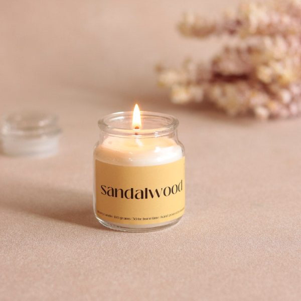 Sandalwood Scented Jar Candle | Single | 5.8 x 8.4 cm   2.3 x 3.3 inches For Discount