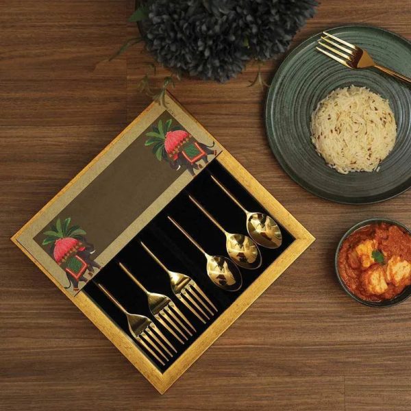 Gajraj Series Cutlery Holder Tray | 9 x 9 inches Discount