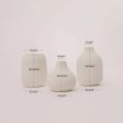 White Ivory Design Vase | Set Of 3 For Discount