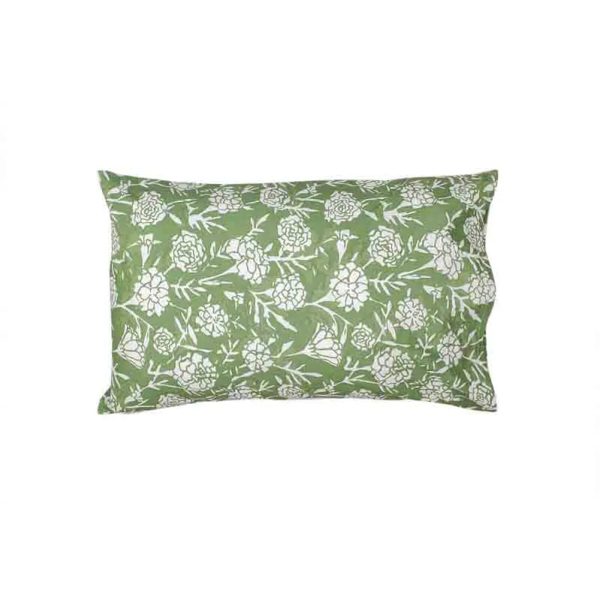 Green Genda Phool Cotton Bedding Set With Pillow Cover | Double Size | 90 x 108 Inches Online Hot Sale