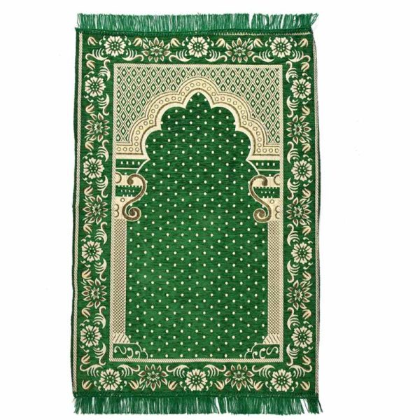 Beautiful Chenille Janamaz Prayer Floormat | 42 x 27 inches Sale