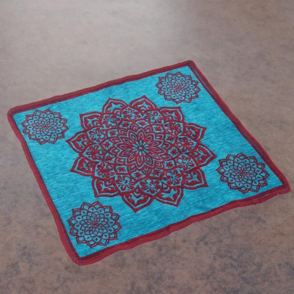 Beautiful Chenille Prayer Puja Mat | 24 x 24 inches For Cheap