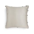 Silver Tara Hand Embroidered Faux Silk Cushion Cover Cheap