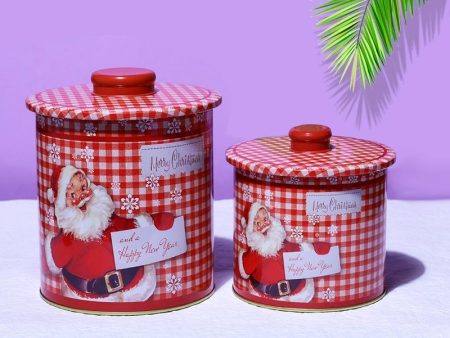 Vintage Santa Claus Canisters | Set of 2 Fashion