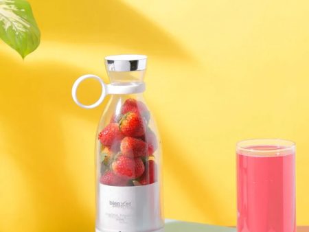 Modern White Mini Portable Juicer Blender with Wireless Charging | 350 ml For Discount